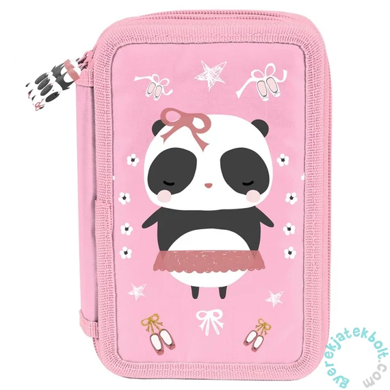 Panda felszerelt, 3 emeletes tolltartó - Love