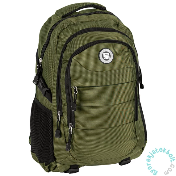 Active iskolatáska, hátizsák - 3 rekeszes - Khaki