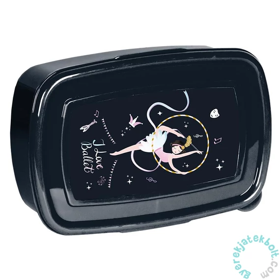 Balerina műanyag uzsonnás doboz - Black (PP23BN-3022)