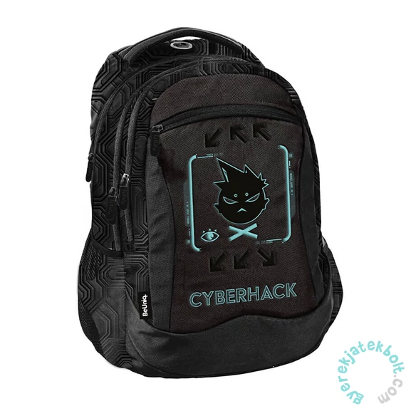 BeUniq hátizsák, iskolatáska - 3 rekeszes - Cyberhack (BU26CH-2808)