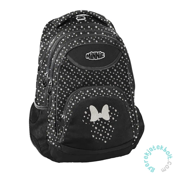 BeUniq hátizsák, iskolatáska - 3 rekeszes - Disney - Minnie Mouse - virágos (DM24II-2708)