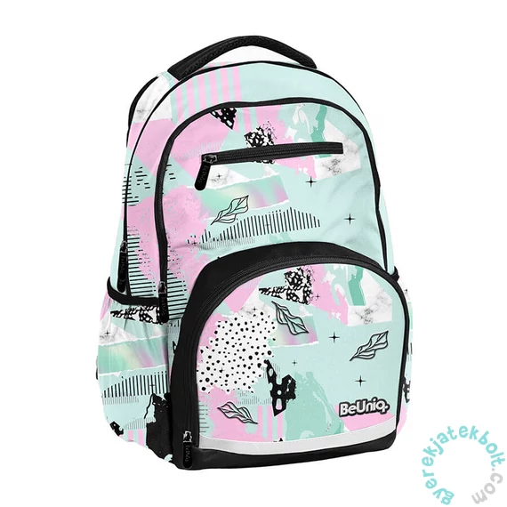 BeUniq iskolatáska, hátizsák - 2 rekeszes - Mint, pink (BU25AB-2804)