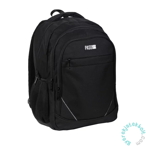 BeUniq iskolatáska, hátizsák - 3 rekeszes - fekete (PPBL-7004)