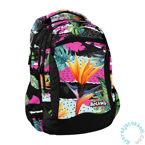 BeUniq iskolatáska, hátizsák - 3 rekeszes - Flower (BU25EG-2808)