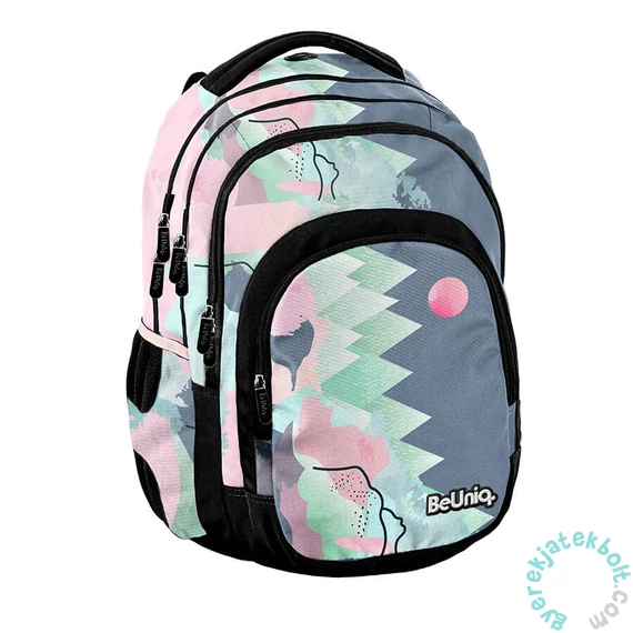 BeUniq iskolatáska, hátizsák - 3 rekeszes - Pasztell (BU25PE-2706)