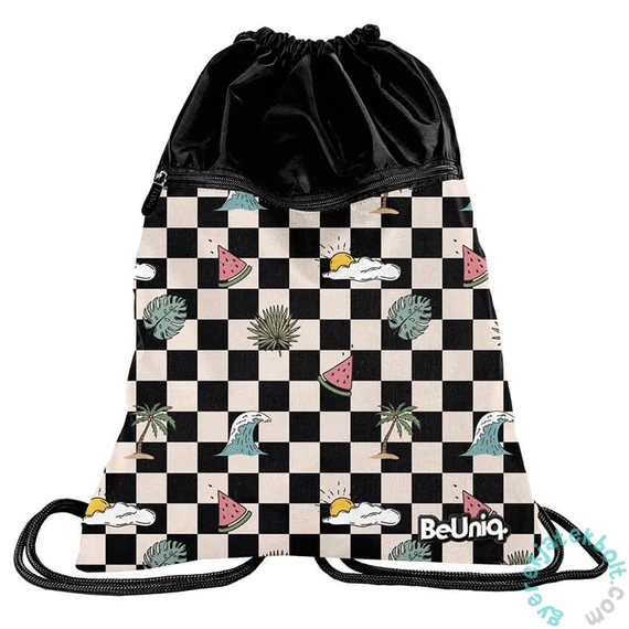 BeUniq Kockás zsinóros hátizsák, tornazsák - Summer (BU24SM-713)