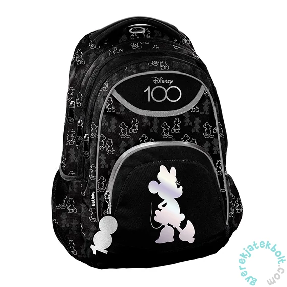 BeUniq Minnie Mouse hátizsák, iskolatáska - 3 rekeszes - Disney 100
