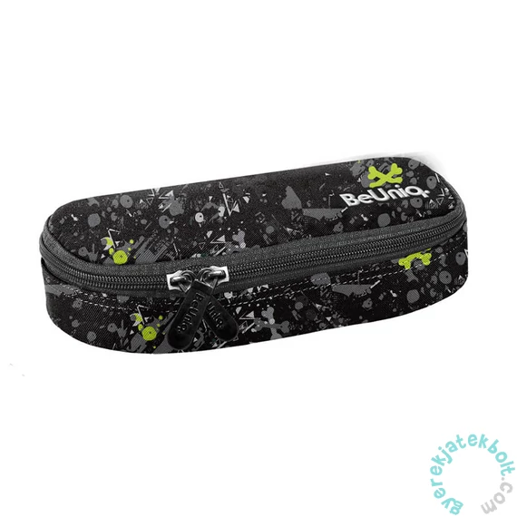 BeUniq ovális tolltartó - Black, green (BU25BR-013)