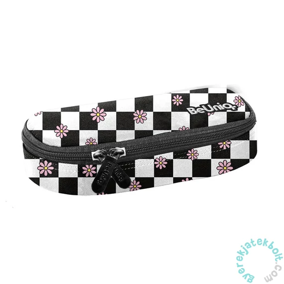 BeUniq ovális tolltartó - Pepita, virágos (BU25KW-013)