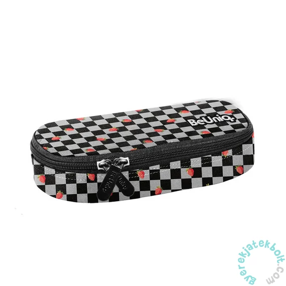 BeUniq ovális tolltartó - Strawberry Check (BU26TR-013)