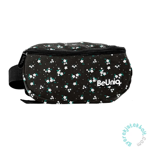 BeUniq Virágos övtáska - Black