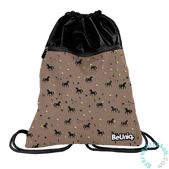 BeUniq Unikornis zsinóros hátizsák, tornazsák - Brown