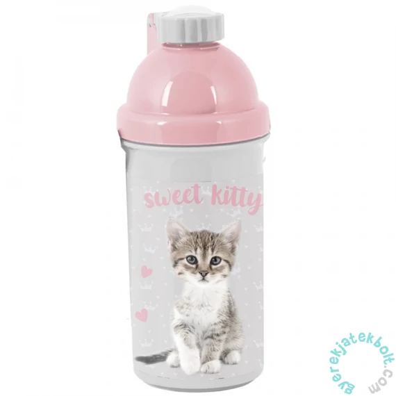 Cicás műanyag kulacs - Sweet Kitty (PP23KC-3021)