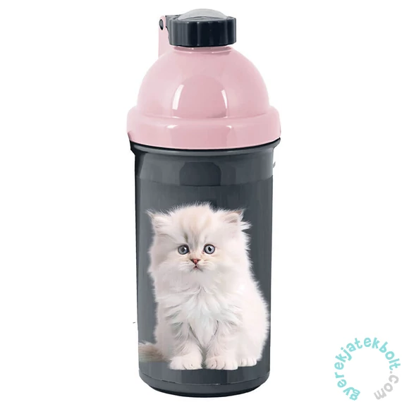 Cicás műanyag kulacs - Little Meow (PP25CO-3021)