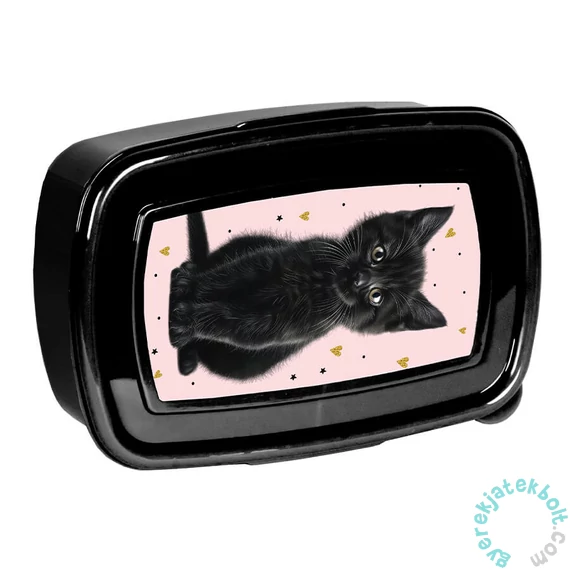 Cicás műanyag uzsonnás doboz - Black Cat (PP26BC-3022)