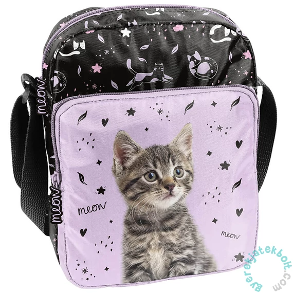 Cicás oldaltáska - fekete, lila (PP25CE-108)