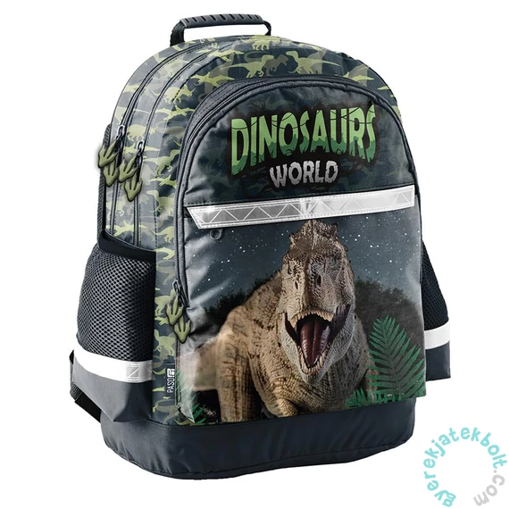 Paso - Dinoszauruszos iskolatáska, hátizsák - 3 rekeszes - World (PP23DZ-116)
