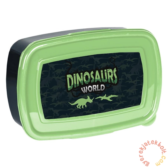 Dinoszauruszos műanyag uzsonnás doboz - World (P23DZ-3022)
