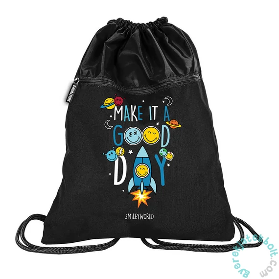 Emoji zsinóros hátizsák, tornazsák - Az űrben (SM24LH-713)