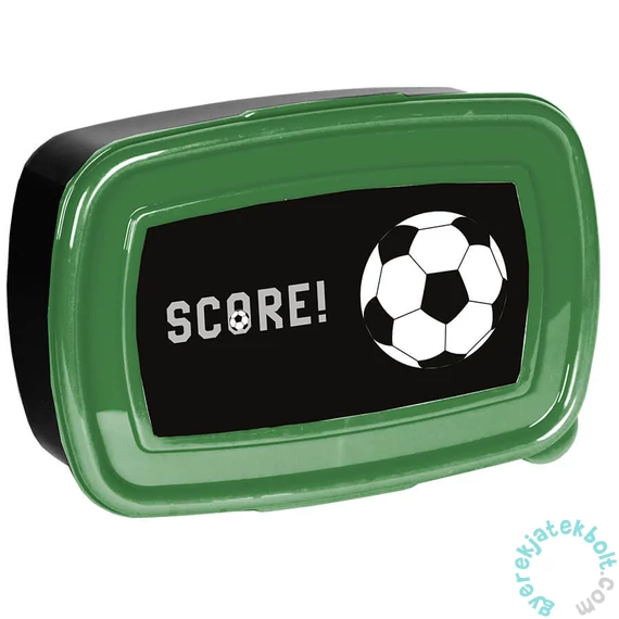 Focis műanyag uzsonnás doboz - zöld, fekete (PP25FA-3022)