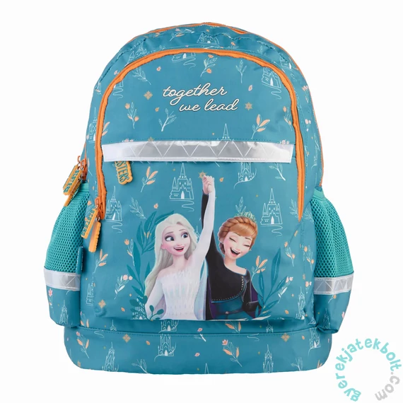 Jégvarázs ergonomikus iskolatáska, hátizsák - 2 rekeszes - Elsa és Anna - Together we lead (DF24VV-116)