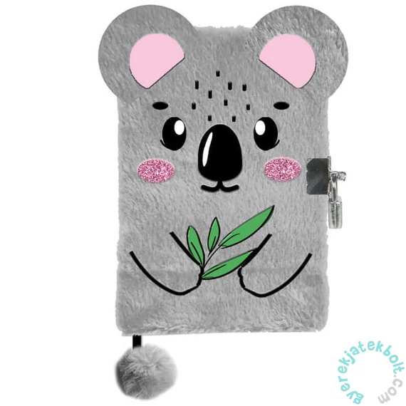 Koalás szőrmés kulcsos napló A5/96 lap (PP24KA-3676)