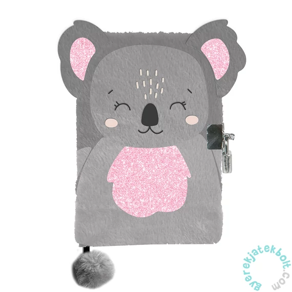 Koalás szőrmés napló - 14 x 21 cm (PP23KL-3676)