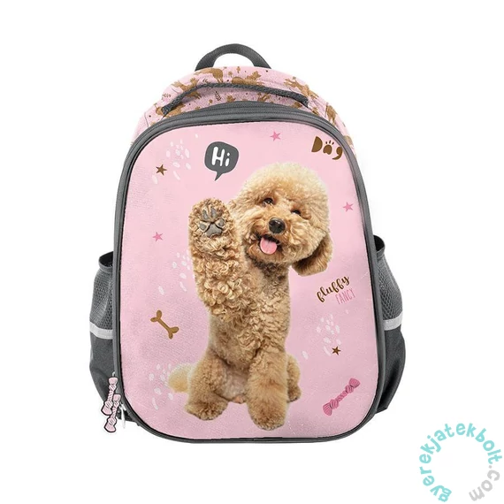 Kutyás ergonomikus iskolatáska - 2 rekeszes - Hi (PP24PU-565)