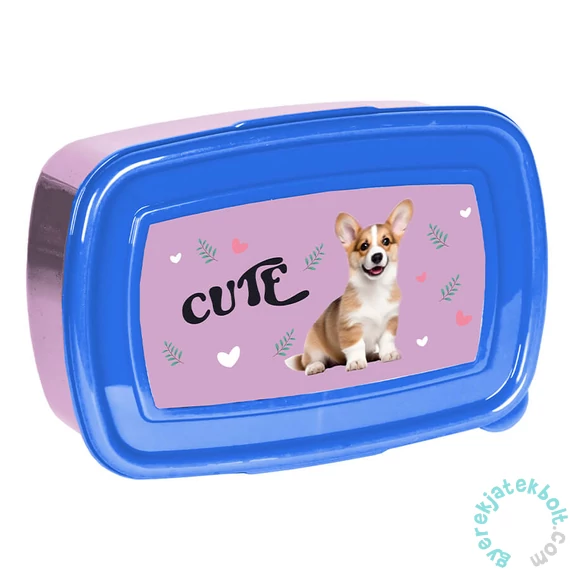 Kutyás műanyag uzsonnás doboz - Cute Corgi (PP26CG-3022
