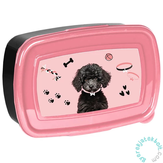 Kutyás műanyag uzsonnás doboz - Life love woof (PP25DB-3022)