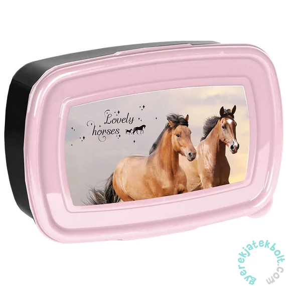 Lovas műanyag uzsonnás doboz - Lovely Horses (PP25HA-3022)