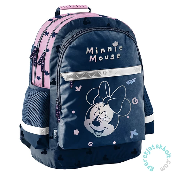 Minnie Mouse ergonomikus iskolatáska, hátizsák - 2 rekeszes - kék,pink (DM25EE-116)