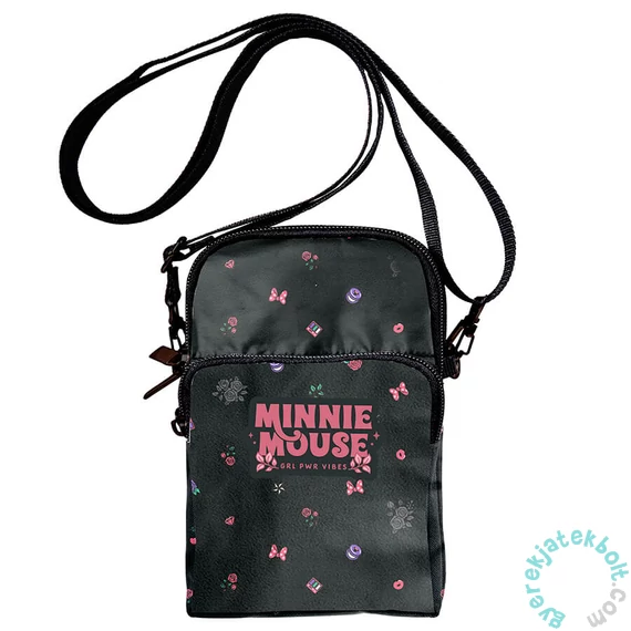 Minnie Mouse nyakba akasztható mobiltartó - Fekete, Masnis (DM25XX-210)