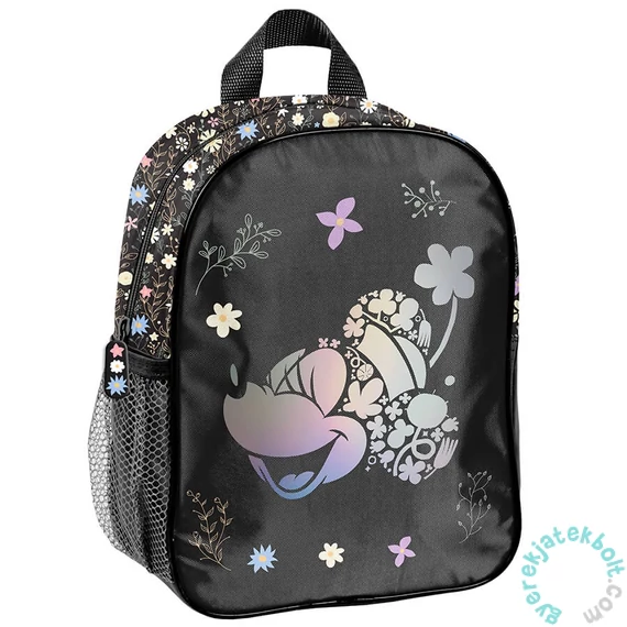 Minnie Mouse ovis hátizsák - Black, Flower (DM25RR-303)