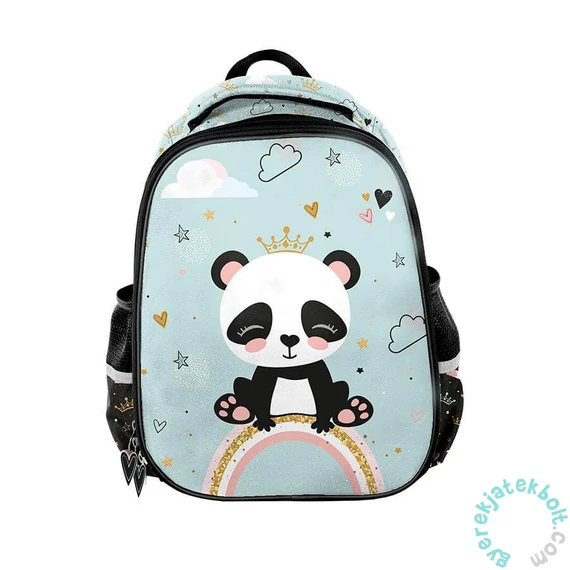 Pandás ergonomikus iskolatáska - 2 rekeszes - szivárványos (PP24PN-565)