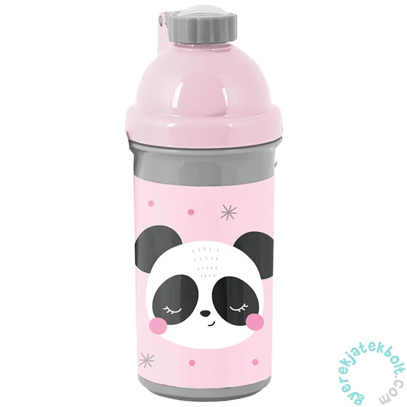 Pandás műanyag kulacs - With love (PP25PB-3021)