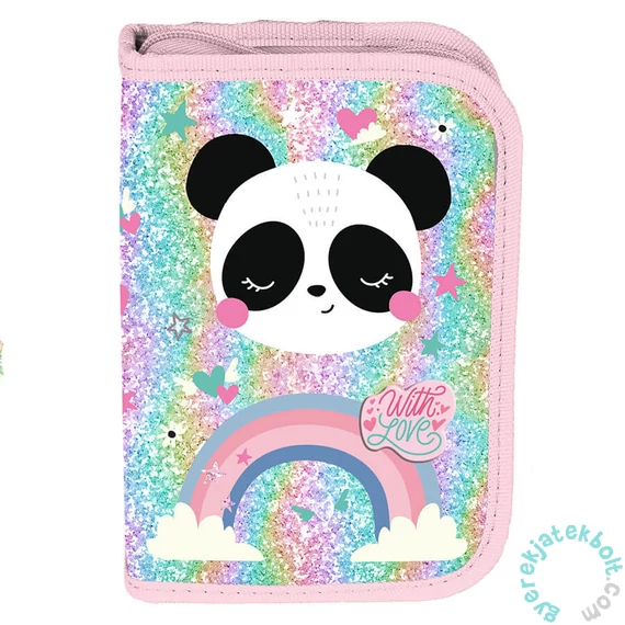 Pandás tolltartó - With love (PP25PB-001BW)