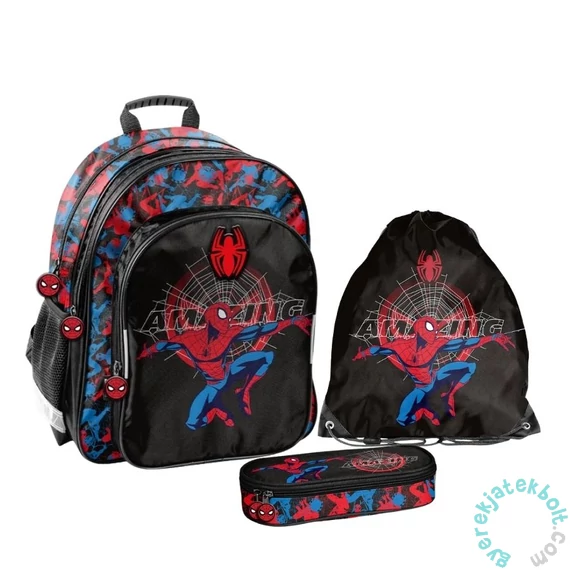 Pókemberes iskolatáska szett ovális tolltartóval - Amazing Spiderman (SP26CC-090-1-szett)