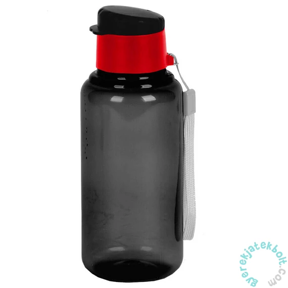Smiley műanyag kulacs - black, red (PPCC-3030)