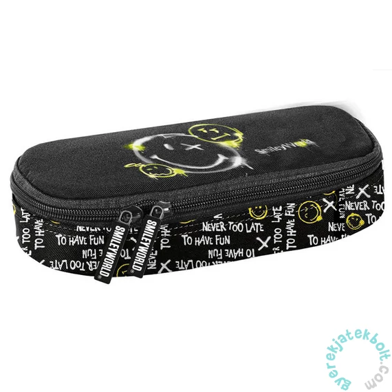 Smiley ovális tolltartó - Black (SM25LT-013)