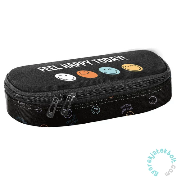 Smiley ovális tolltartó - Feel Happy Today (SM25LR-013)