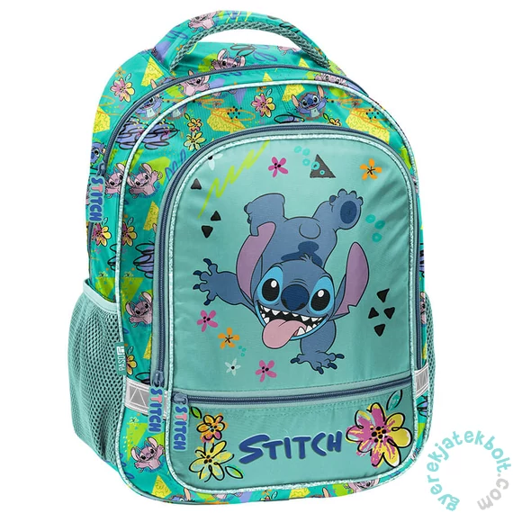 Stitch iskolatáska, hátizsák - 2 rekeszes - Mint hawaii (DS25DD-260)