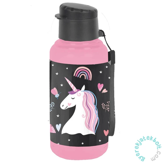 Unikornis műanyag kulacs - Black, Pink (PP25JO-3030)