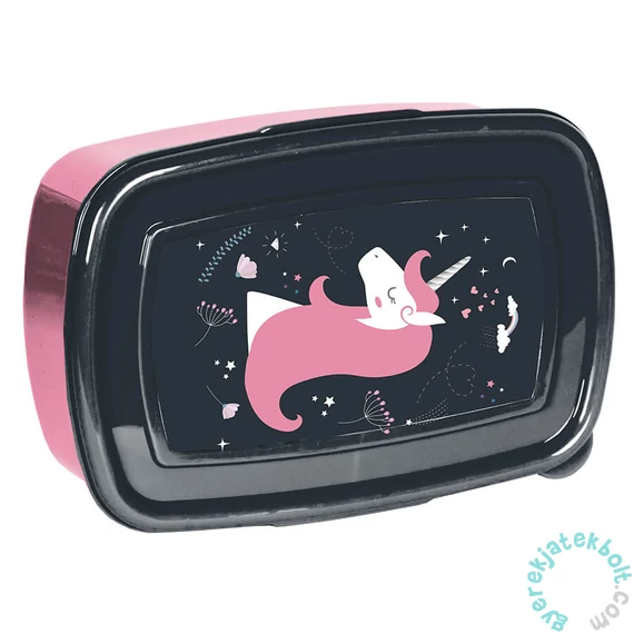 Unikornis műanyag uzsonnás doboz - kék-rózsaszín (PP24UC-3022)