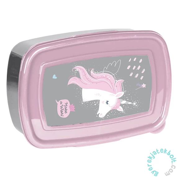 Unikornis műanyag uzsonnás doboz - Make a Wish (PP24JR-3022)