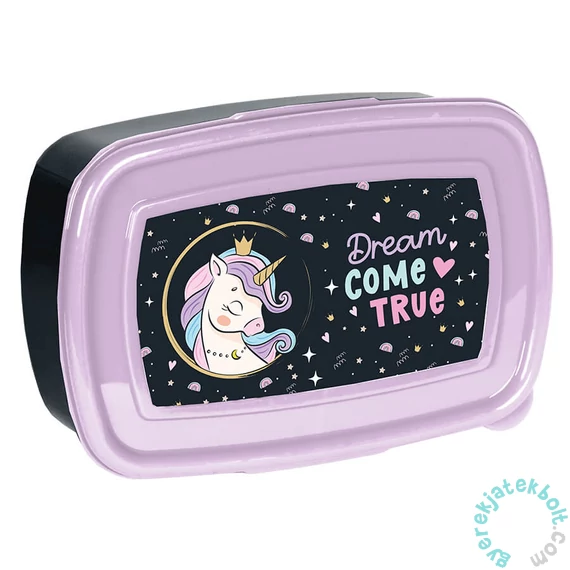 Unikornis műanyag uzsonnás doboz - Dream Come True (PP24UR-3022)