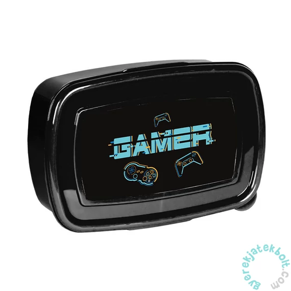 Videójátékos műanyag uzsonnás doboz - Gamer (PP26GM-3022)
