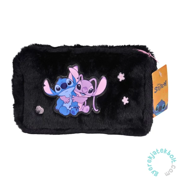 Stitch szőrmés szögletes tolltartó - Enjoy Time (DS25AA-045)