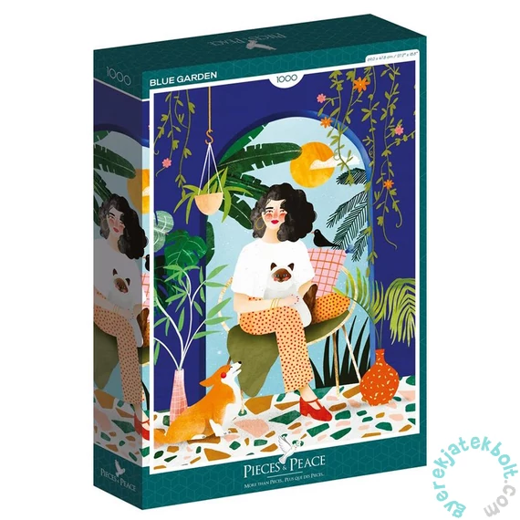 Pieces &amp; Peace 1000 db-os puzzle - Blue Garden (0002)