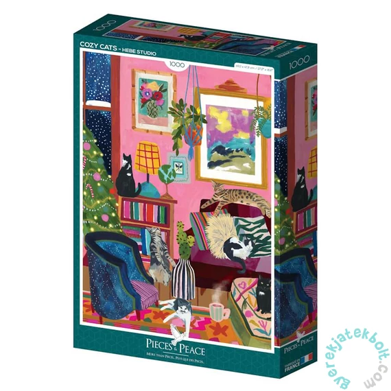 Pieces &amp; Peace 1000 db-os puzzle - Cozy Cats (0115)